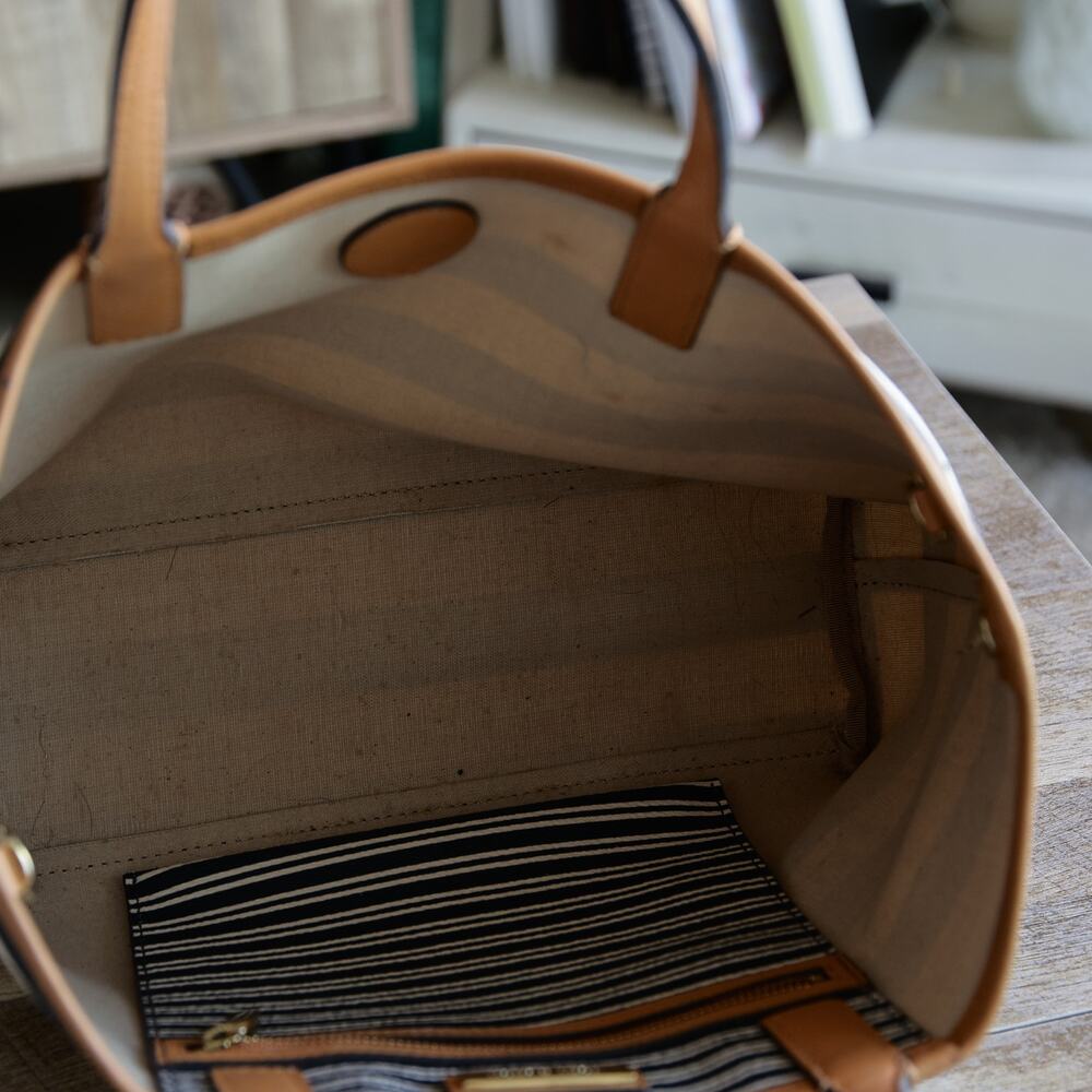 Tory Burch Kerrington Striped Mini Shopper Bag - Picture 10 of 12
